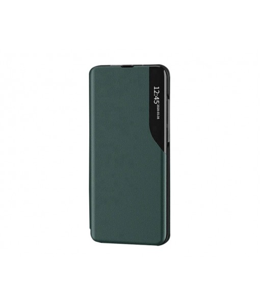 Husa Tip Carte Eco Book Compatibila Cu iPhone 13 Pro, Piele Ecologica, Verde